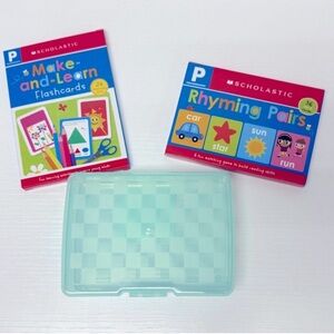 Bundle Flash Card Holder & 2 Sets of Pre-K Flashcards Target Bullseye Playground